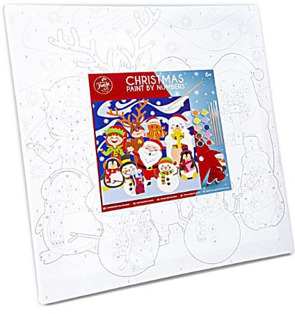 Christmas Jingle - Christmas Paint By Numbers Set With Paints & Brushes