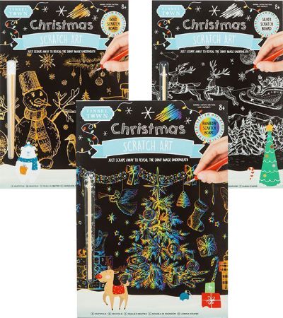 Christmas Scratch Art, Assorted Picked At Random