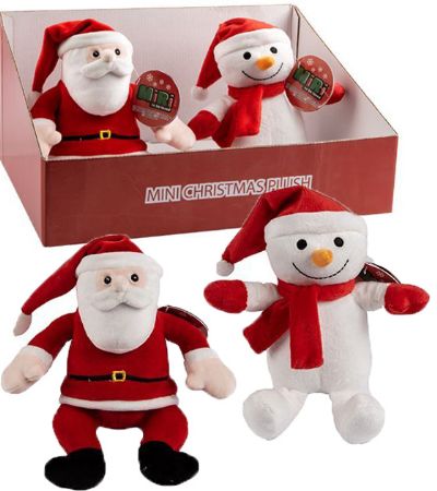 Jingle Joy Festive Sitting Santa / Snowman...Assorted Picked At Random