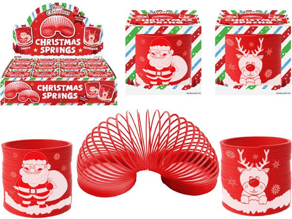 12x Merry Christmas Christmas Magic Springs In Assorted Designs