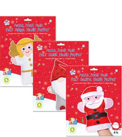 Kids Create Make Your Own Festive Felt Hand Puppet...Assorted Picked At Random