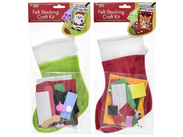 Kreative Kids Christmas Felt Stocking Craft Kit, Assorted Picked At Random